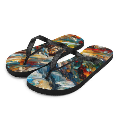 Expressionistisches Farbchaos der Alpen und Schönheit der Berge - Abstrakt - Flip Flops berge xxx yyy zzz L