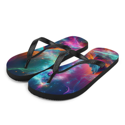 Alpen und Wolf: Lebendige Farben und schimmernde Lichtpartikel (AN) - Flip Flops xxx yyy zzz L