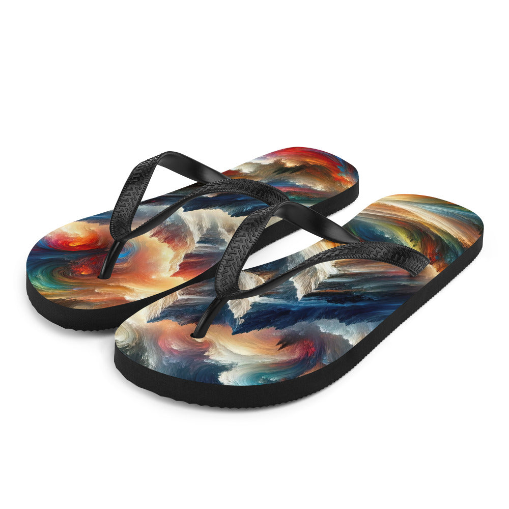 Expressionistische Alpen, Berge: Gemälde mit Farbexplosion - Flip Flops berge xxx yyy zzz L