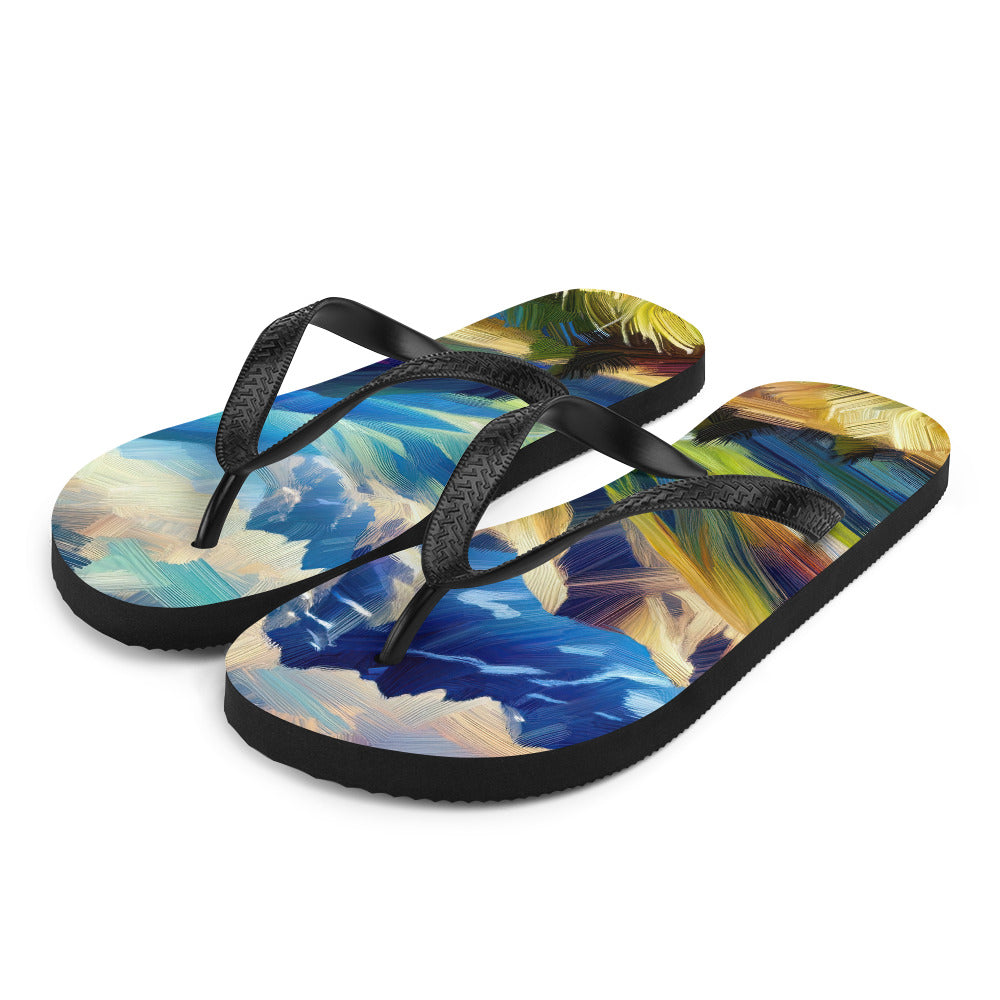 Impressionistische Alpen, lebendige Farbtupfer und Lichteffekte - Flip Flops berge xxx yyy zzz L