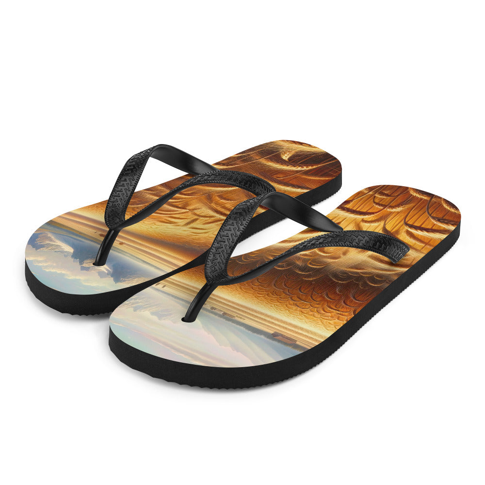 Ölgemälde eines bayerischen Weizenfeldes, endlose goldene Halme (TR) - Flip Flops xxx yyy zzz L