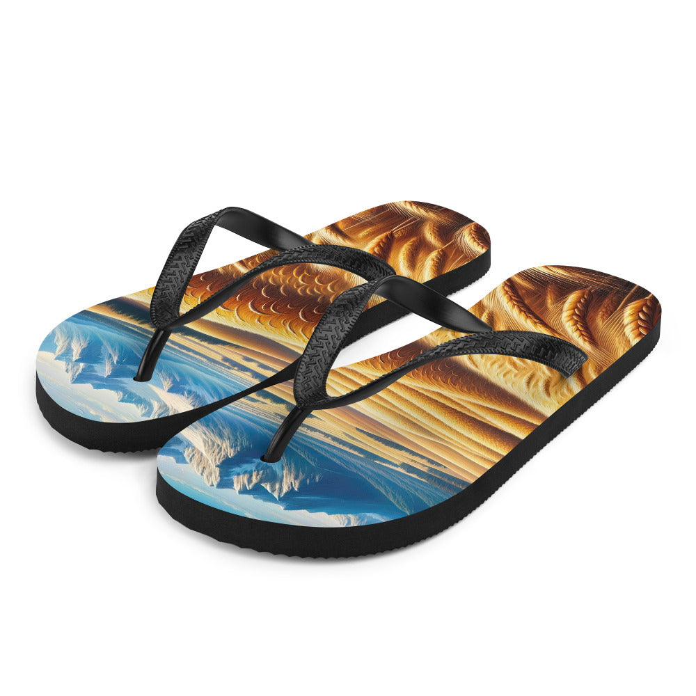 Ölgemälde eines weiten bayerischen Weizenfeldes, golden im Wind (TR) - Flip Flops xxx yyy zzz L