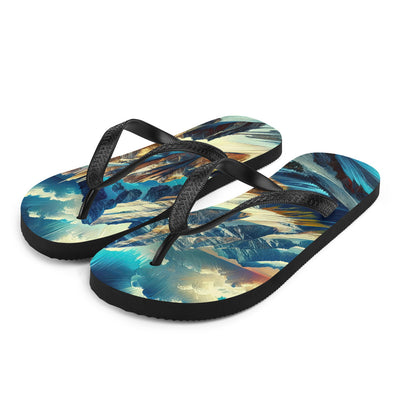 Majestätische Alpen in zufällig ausgewähltem Kunststil - Flip Flops berge xxx yyy zzz L