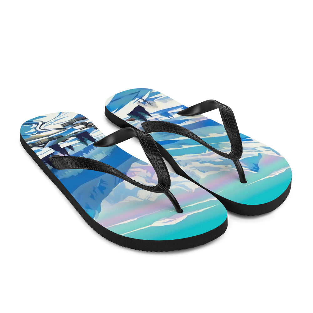 Berge und Schnee - Landschaft - Flip Flops ski xxx