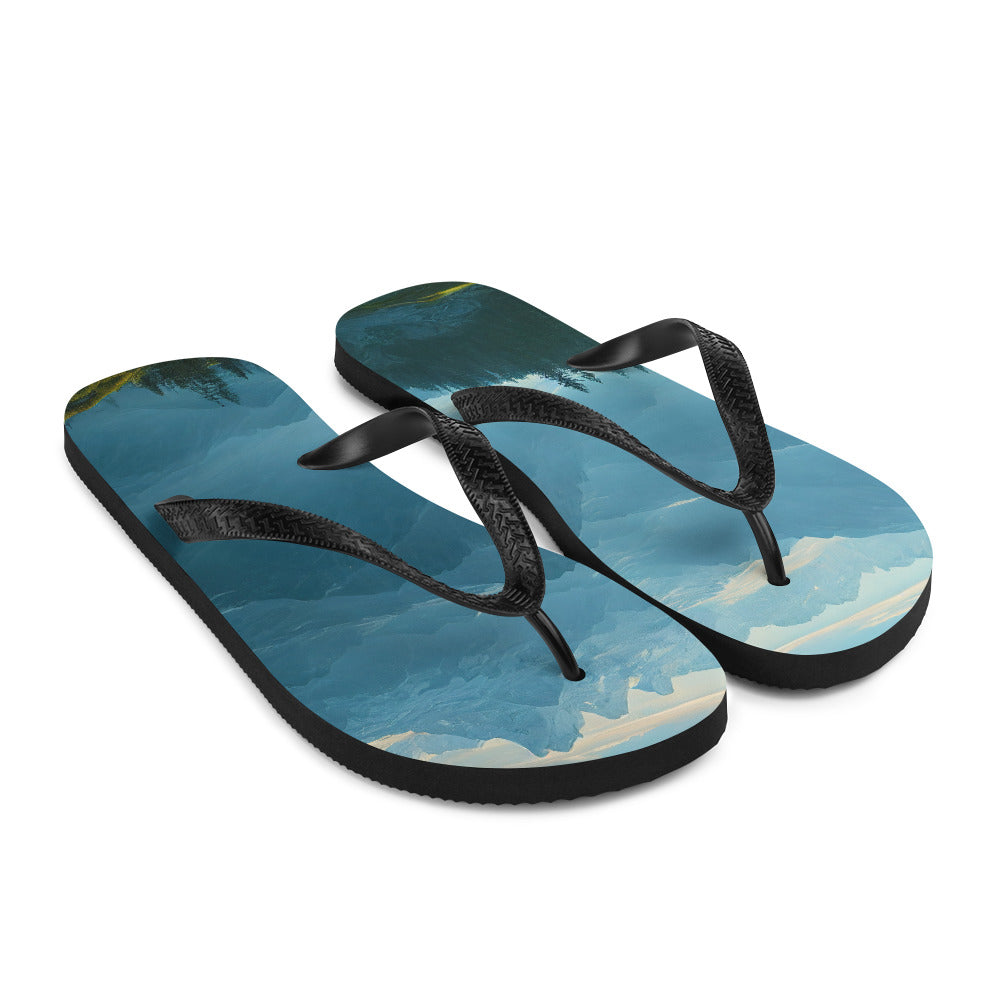 Gebirge, Wald und Bach - Flip Flops berge xxx