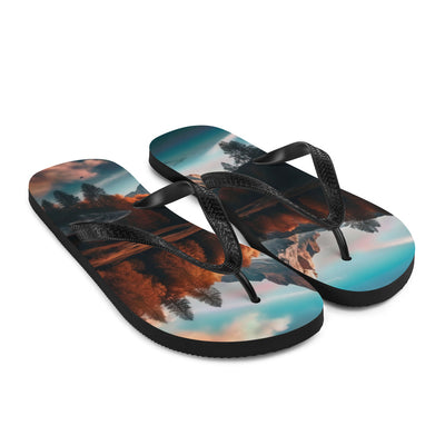 Bergsee, Berg und Bäume - Foto - Flip Flops berge xxx