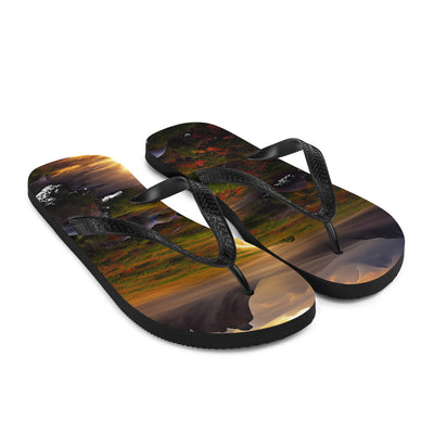 Landschaft mit wilder Atmosphäre - Malerei - Flip Flops berge xxx