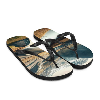 Zelt, Berge und Bergsee - Flip Flops camping xxx