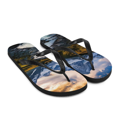 Berge und steiniger Bach - Epische Stimmung - Flip Flops berge xxx