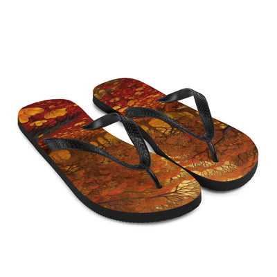 Wald im Herbst und kleiner Bach - Flip Flops camping xxx