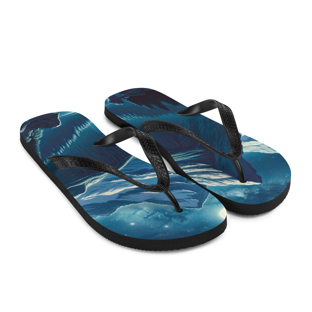 Legendäre Alpennacht, Mondlicht-Berge unter Sternenhimmel - Flip Flops berge xxx yyy zzz