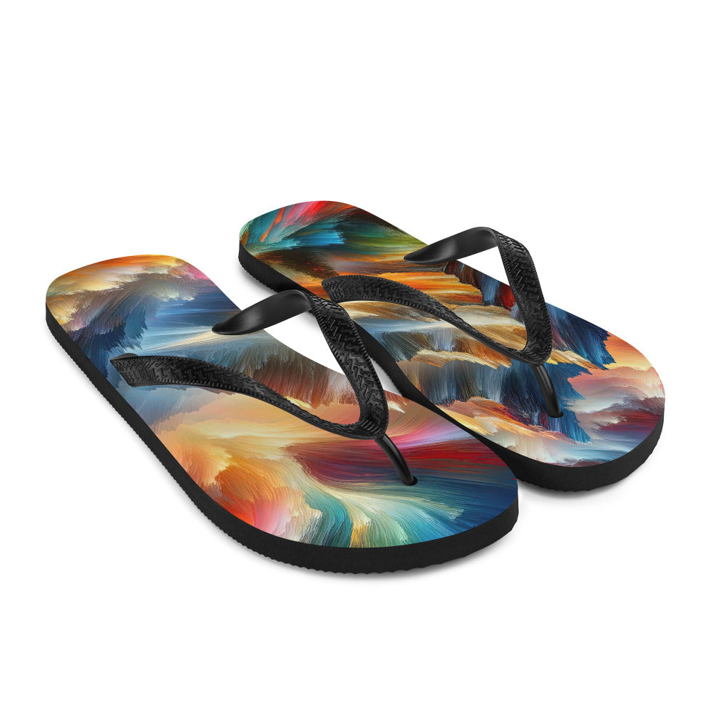 Lebendige abstrakte Alpendarstellung in populärem Kunststil - Flip Flops berge xxx yyy zzz