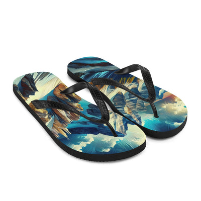 Majestätische Alpen in zufällig ausgewähltem Kunststil - Flip Flops berge xxx yyy zzz