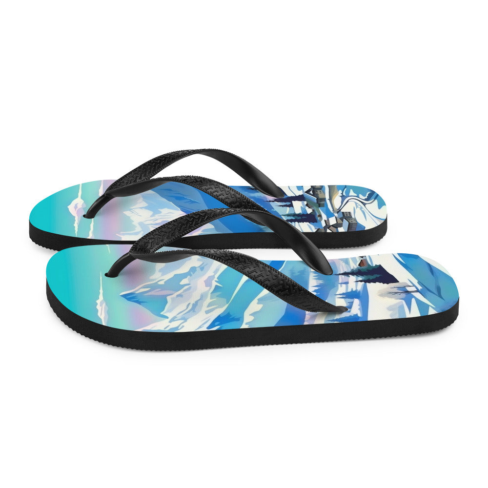 Berge und Schnee - Landschaft - Flip Flops ski xxx