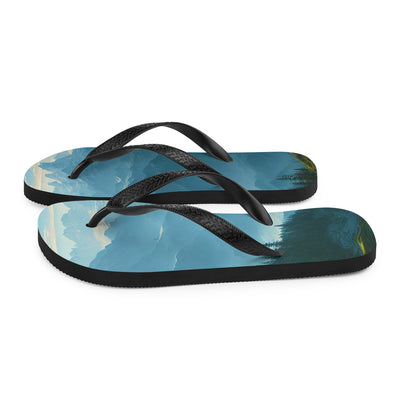 Gebirge, Wald und Bach - Flip Flops berge xxx