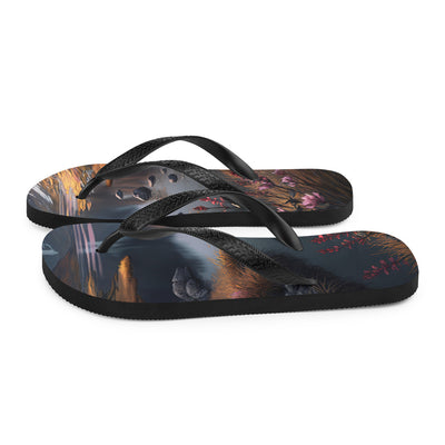 Berge, Bergsee und Blumen - Flip Flops berge xxx