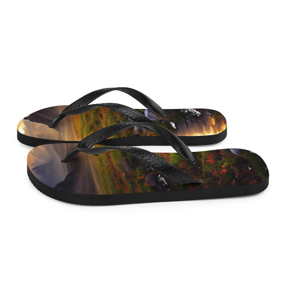 Landschaft mit wilder Atmosphäre - Malerei - Flip Flops berge xxx