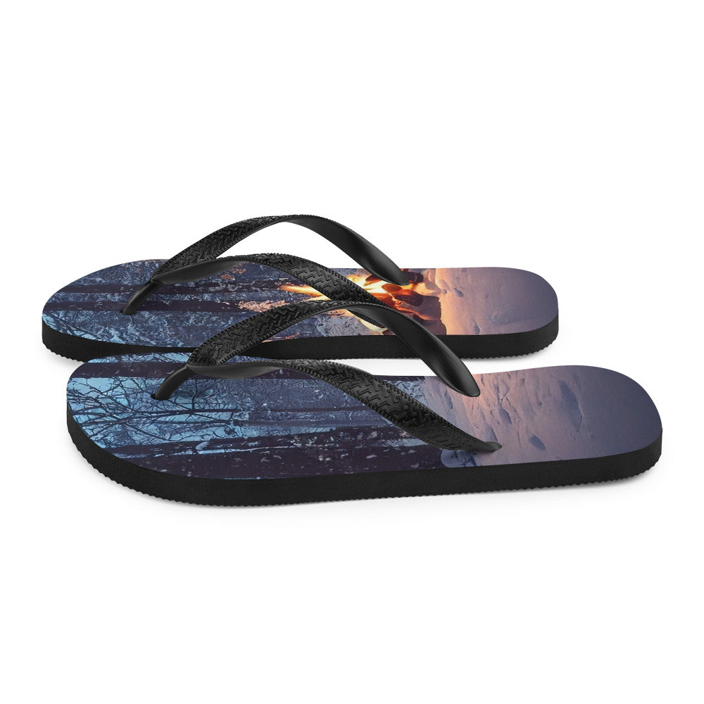 Lagerfeuer im Winter - Camping Foto - Flip Flops camping xxx