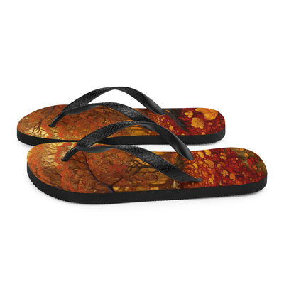 Wald im Herbst und kleiner Bach - Flip Flops camping xxx