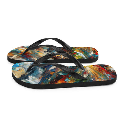 Expressionistisches Farbchaos der Alpen und Schönheit der Berge - Abstrakt - Flip Flops berge xxx yyy zzz