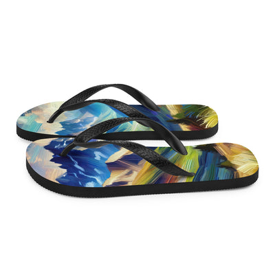 Impressionistische Alpen, lebendige Farbtupfer und Lichteffekte - Flip Flops berge xxx yyy zzz