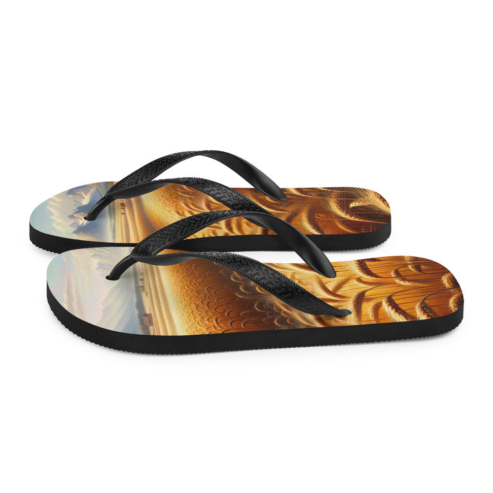 Ölgemälde eines bayerischen Weizenfeldes, endlose goldene Halme (TR) - Flip Flops xxx yyy zzz