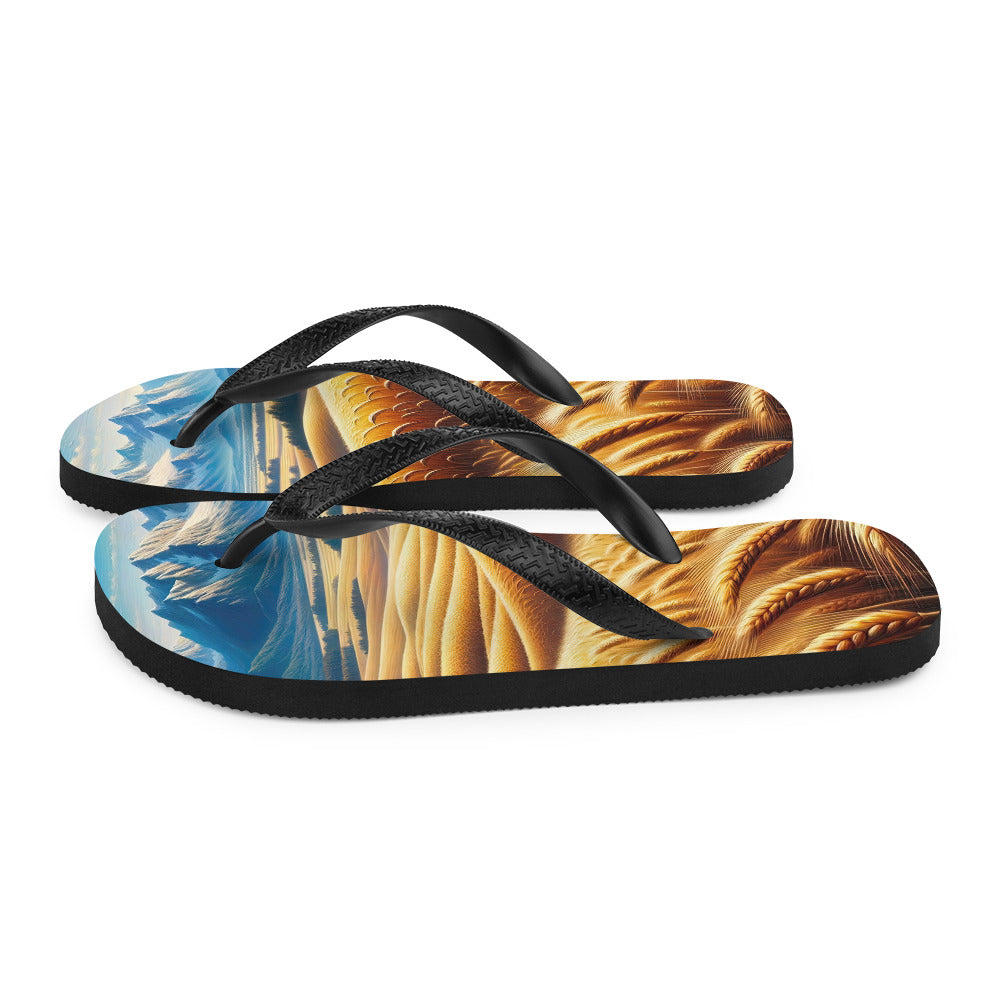 Ölgemälde eines weiten bayerischen Weizenfeldes, golden im Wind (TR) - Flip Flops xxx yyy zzz