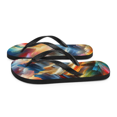 Lebendige abstrakte Alpendarstellung in populärem Kunststil - Flip Flops berge xxx yyy zzz