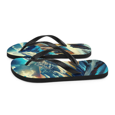 Majestätische Alpen in zufällig ausgewähltem Kunststil - Flip Flops berge xxx yyy zzz