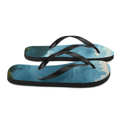 Gebirge, Wald und Bach - Flip Flops berge xxx