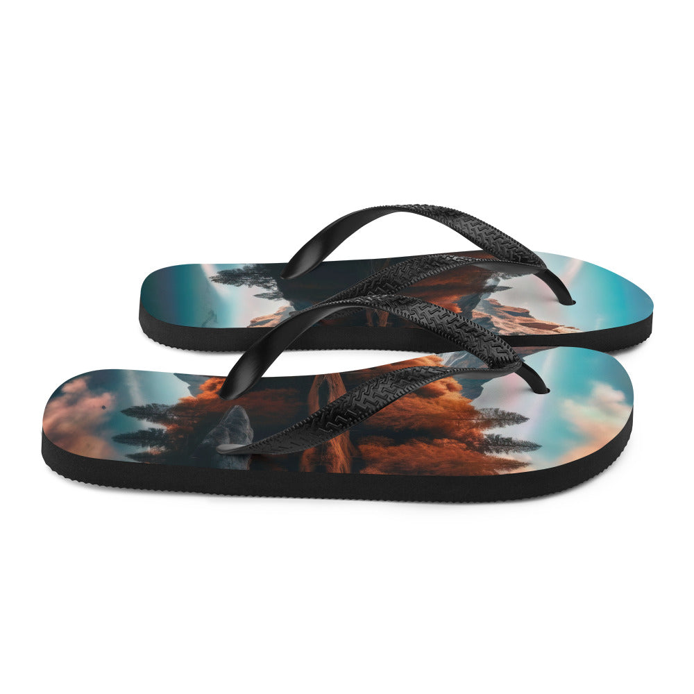 Bergsee, Berg und Bäume - Foto - Flip Flops berge xxx