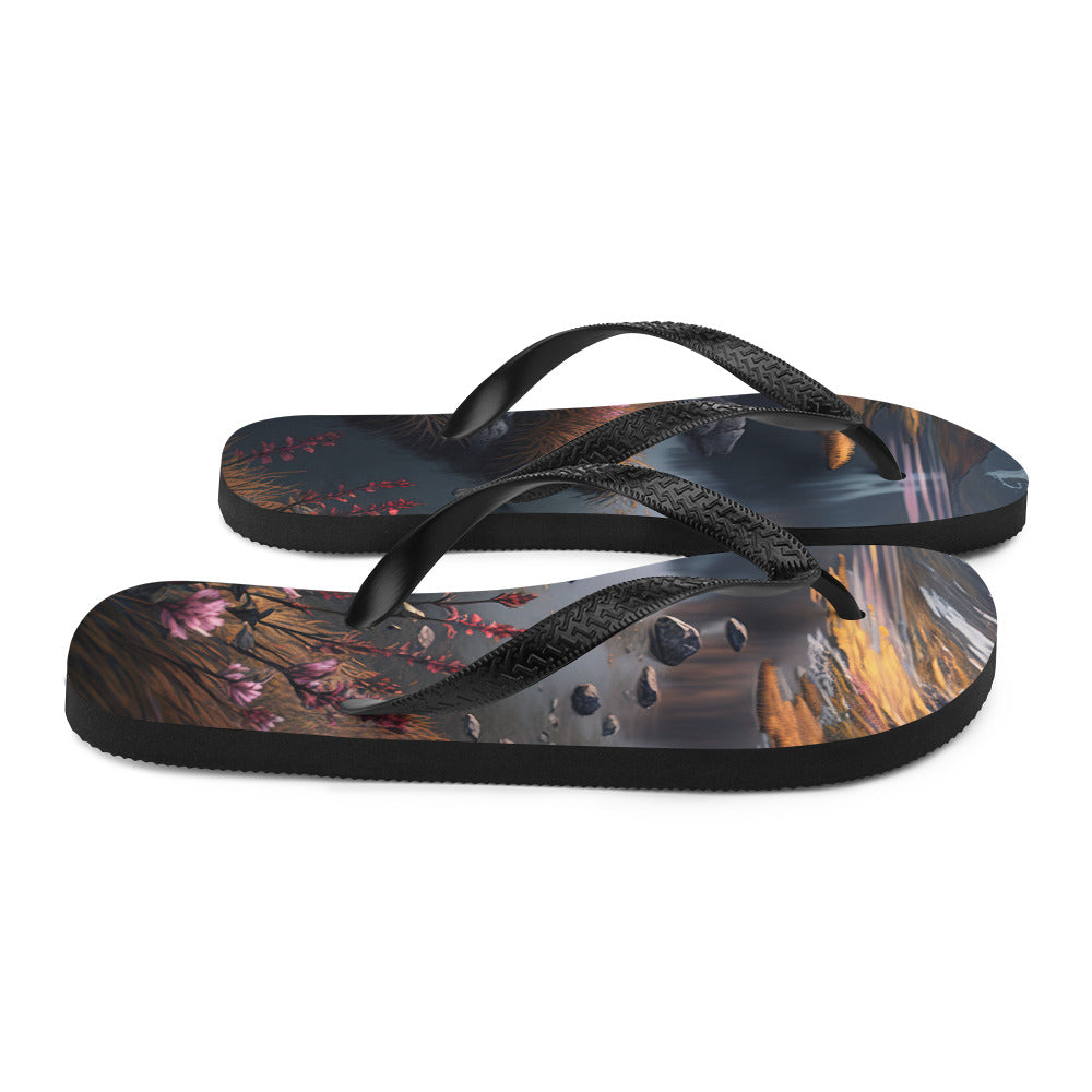 Berge, Bergsee und Blumen - Flip Flops berge xxx