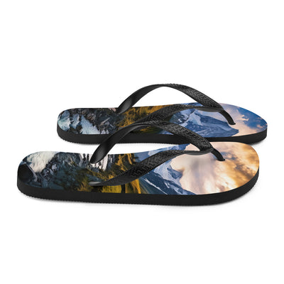 Berge und steiniger Bach - Epische Stimmung - Flip Flops berge xxx