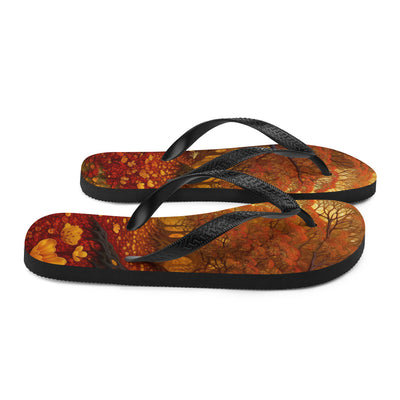 Wald im Herbst und kleiner Bach - Flip Flops camping xxx