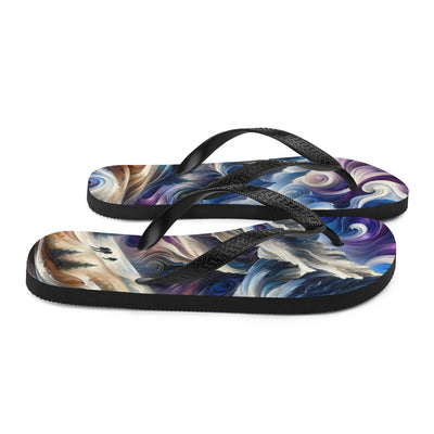 Ölgemälde der Alpen in abstraktem Expressionismus, wilde Naturdarstellung - Flip Flops berge xxx yyy zzz