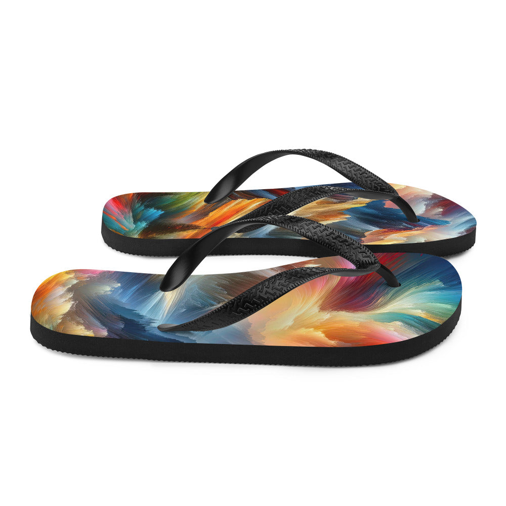 Lebendige abstrakte Alpendarstellung in populärem Kunststil - Flip Flops berge xxx yyy zzz