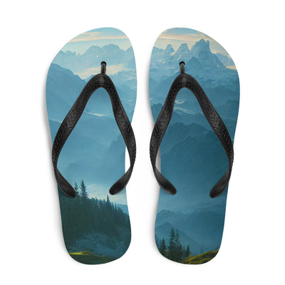 Gebirge, Wald und Bach - Flip Flops berge xxx