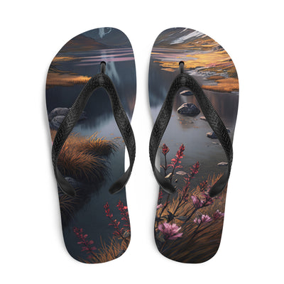 Berge, Bergsee und Blumen - Flip Flops berge xxx