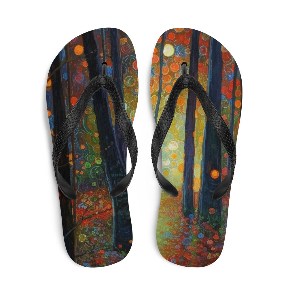 Wald voller Bäume - Herbstliche Stimmung - Malerei - Flip Flops camping xxx