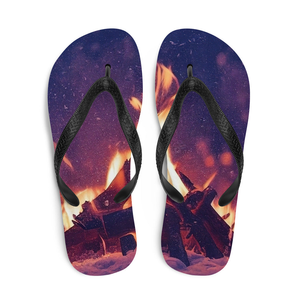 Lagerfeuer im Winter - Campingtrip Foto - Flip Flops camping xxx