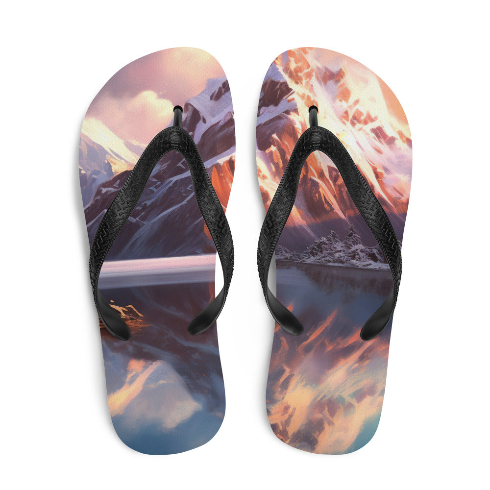 Berg und Bergsee - Landschaftsmalerei - Flip Flops berge xxx