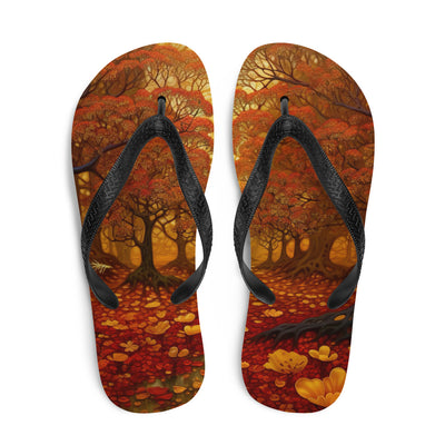 Wald im Herbst und kleiner Bach - Flip Flops camping xxx