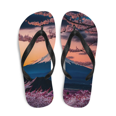 Berg - Pinke Bäume und Blumen - Flip Flops berge xxx