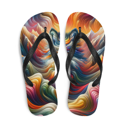 Surreale Alpen, Gipfel und Täler in Farbwellen - Abstrakte Kunst - Flip Flops berge xxx yyy zzz