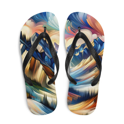 Alpen in abstrakter Expressionismus-Manier, wilde Pinselstriche - Flip Flops berge xxx yyy zzz