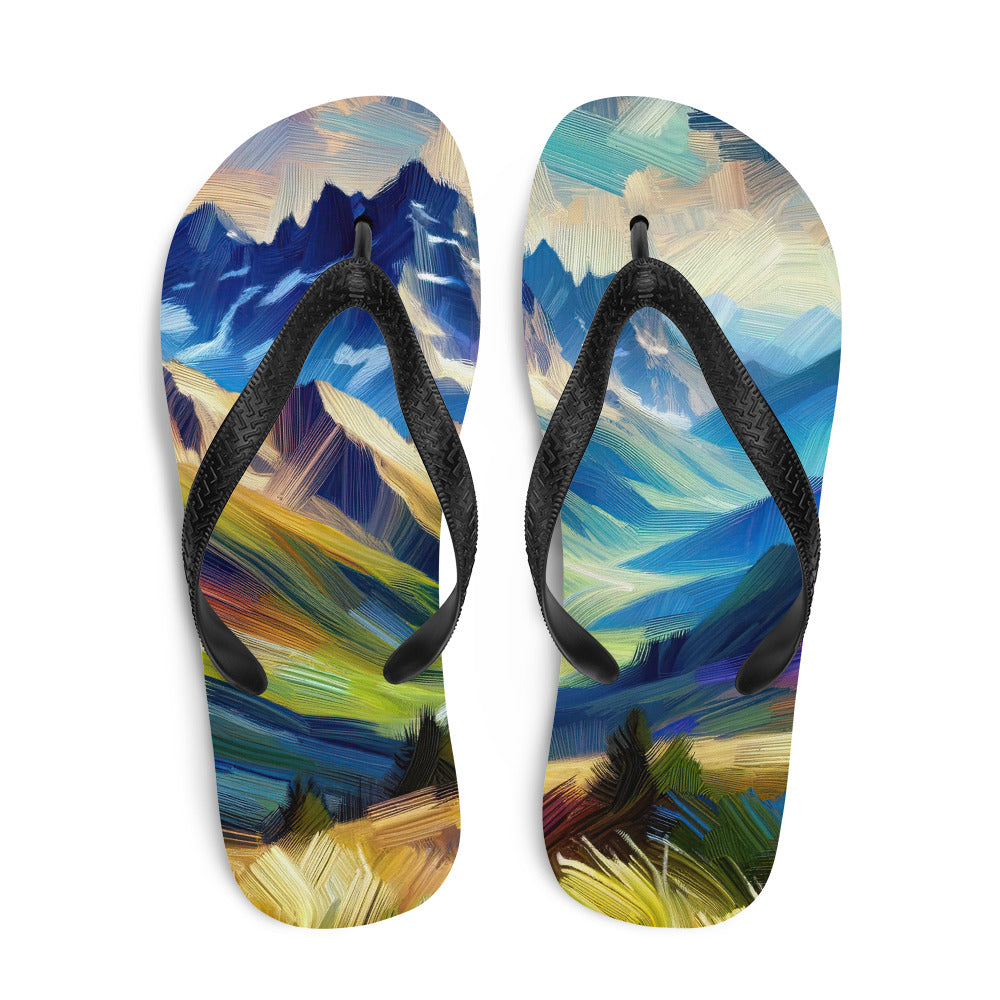 Impressionistische Alpen, lebendige Farbtupfer und Lichteffekte - Flip Flops berge xxx yyy zzz