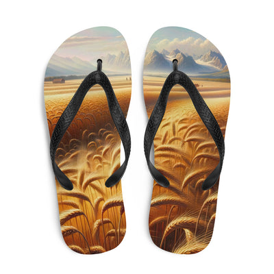 Ölgemälde eines bayerischen Weizenfeldes, endlose goldene Halme (TR) - Flip Flops xxx yyy zzz