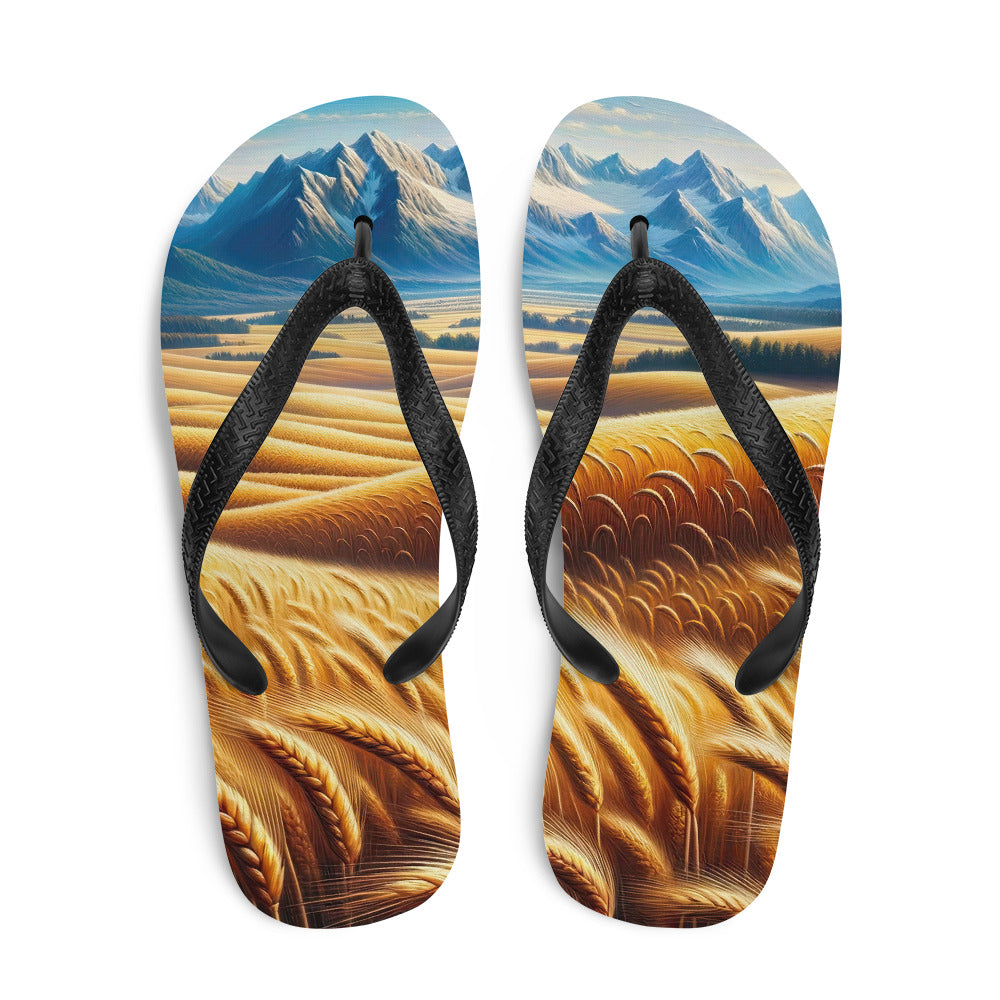 Ölgemälde eines weiten bayerischen Weizenfeldes, golden im Wind (TR) - Flip Flops xxx yyy zzz