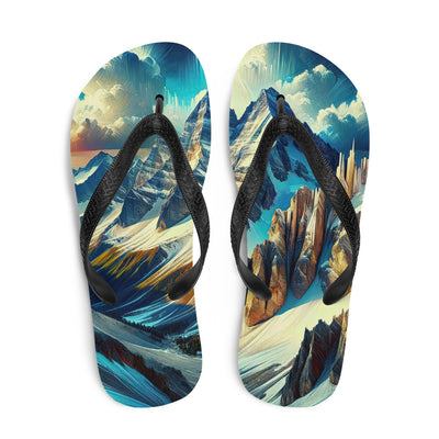 Majestätische Alpen in zufällig ausgewähltem Kunststil - Flip Flops berge xxx yyy zzz