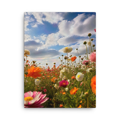 Blumenfeld und Sonnenschein - Dünne Leinwand camping xxx 45.7 x 61 cm